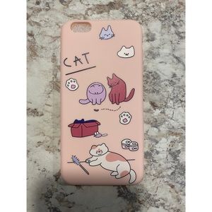 Pink iPhone 6 Plus Case with Cats